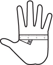 Mesurez la largeur de votre paume pour choisir la taille de vos gants