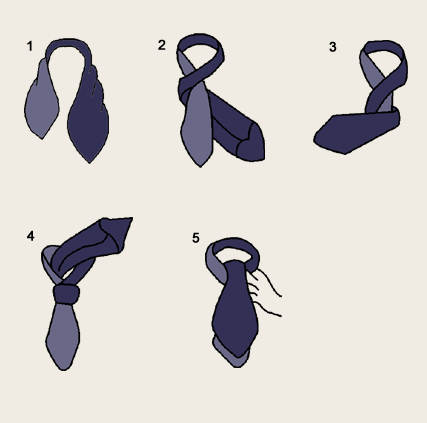 Un noeud d'ascot, type cravate